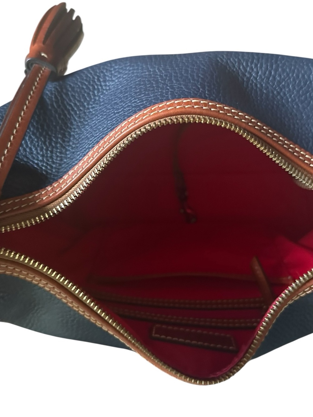 Dooney & Bourke Paige Sac Navy Pebble Grain Leather Hobo Shoulder Bag - Picture 10 of 16